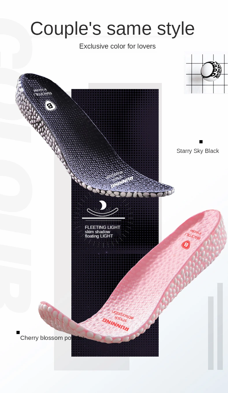1 Paar Erhöhungs-Einlegesohlen aus Memory-Schaum, Sport-Einlegesohle, Deodorant, atmungsaktives Kissen, weich, schützt orthopädische Einlegesohlen, Unisex – Detail 13