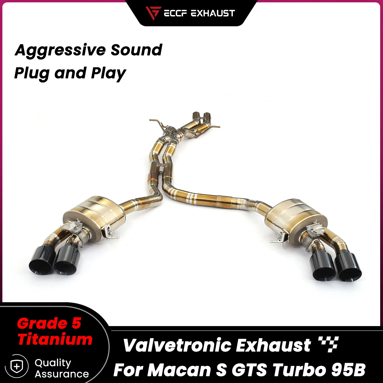 

Valvetronic Titanium Catback Exhaust For Porsche Macan S GTS Turbo 2.9T 3.0T 3.6T 95B Maximum Power Sound Upgrade