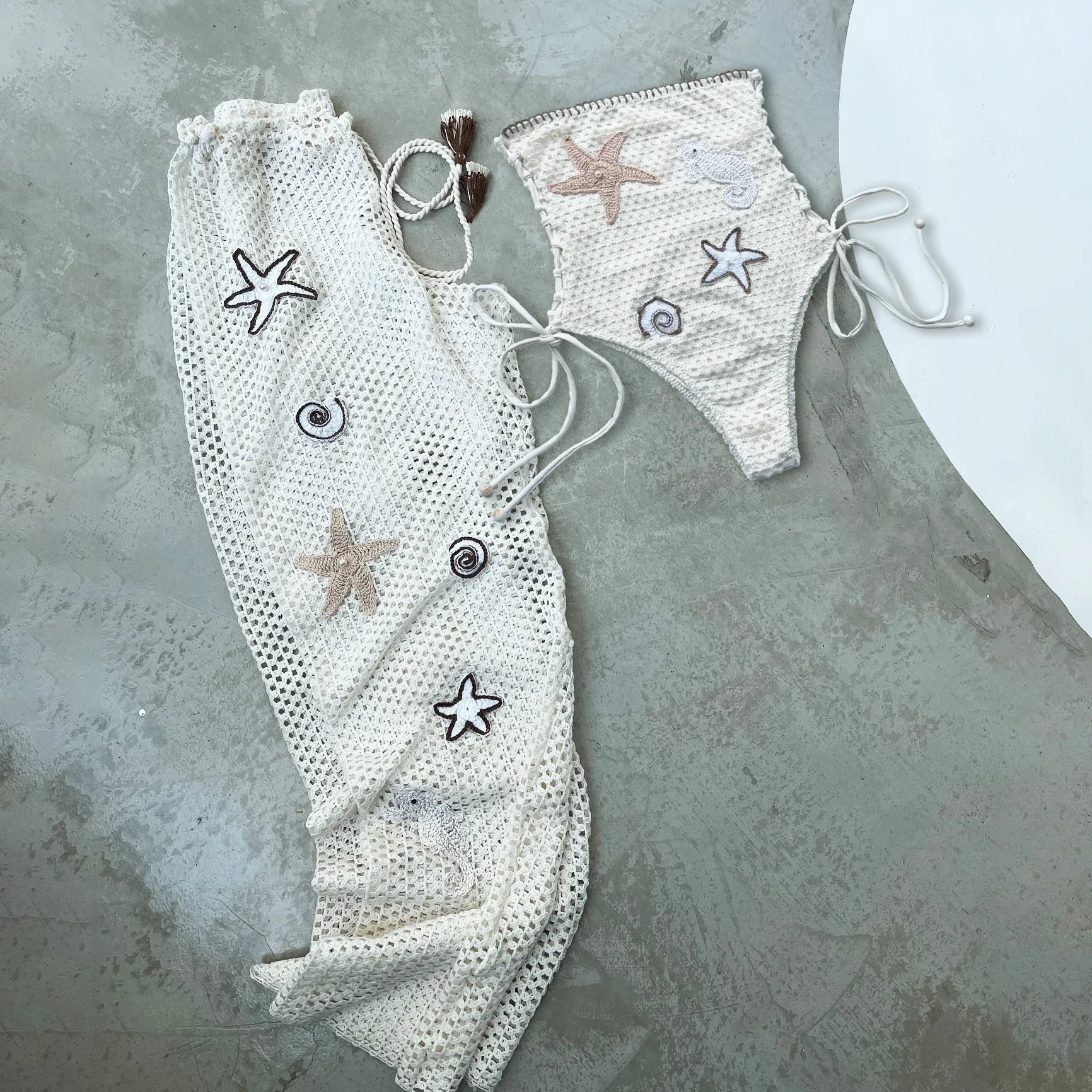 Haczyk na rękę jednoczęściowy strój kąpielowy seksowne damskie stroje kąpielowe kobiece bikini Bandeau Biquini szydełkowy strój kąpielowy strój kąpielowy body kostiumy kąpielowe