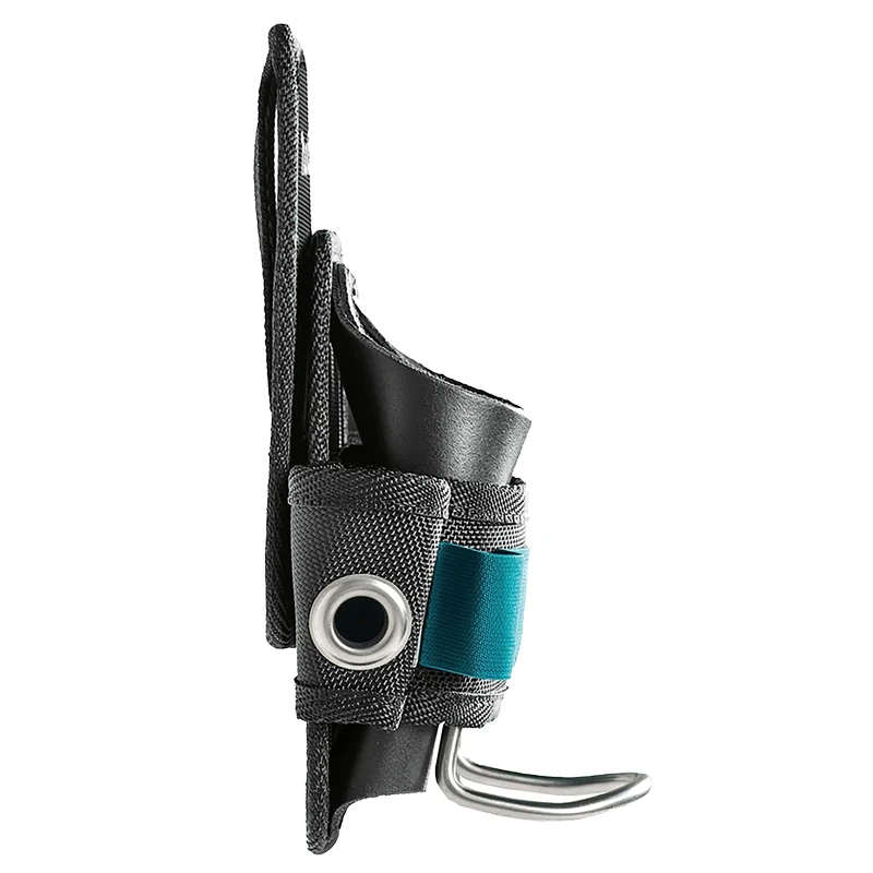 Imagem -03 - Makita-portátil Pendurado Martelo Ferramenta Bolsa Assento de Aço Inoxidável Couro Ampla Faca Titular Repair Waist Pack E15285
