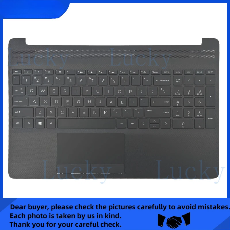 

f For HP Pavilion 15-DW0037WM 15-DW0052WM 15-DW0046NR Palmrest No Backlit Keyboard