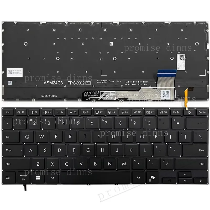 Новая клавиатура с подсветкой для ноутбуков ASUS Vivobook S14 M3407GA M3407KA M3407HA, раскладка US