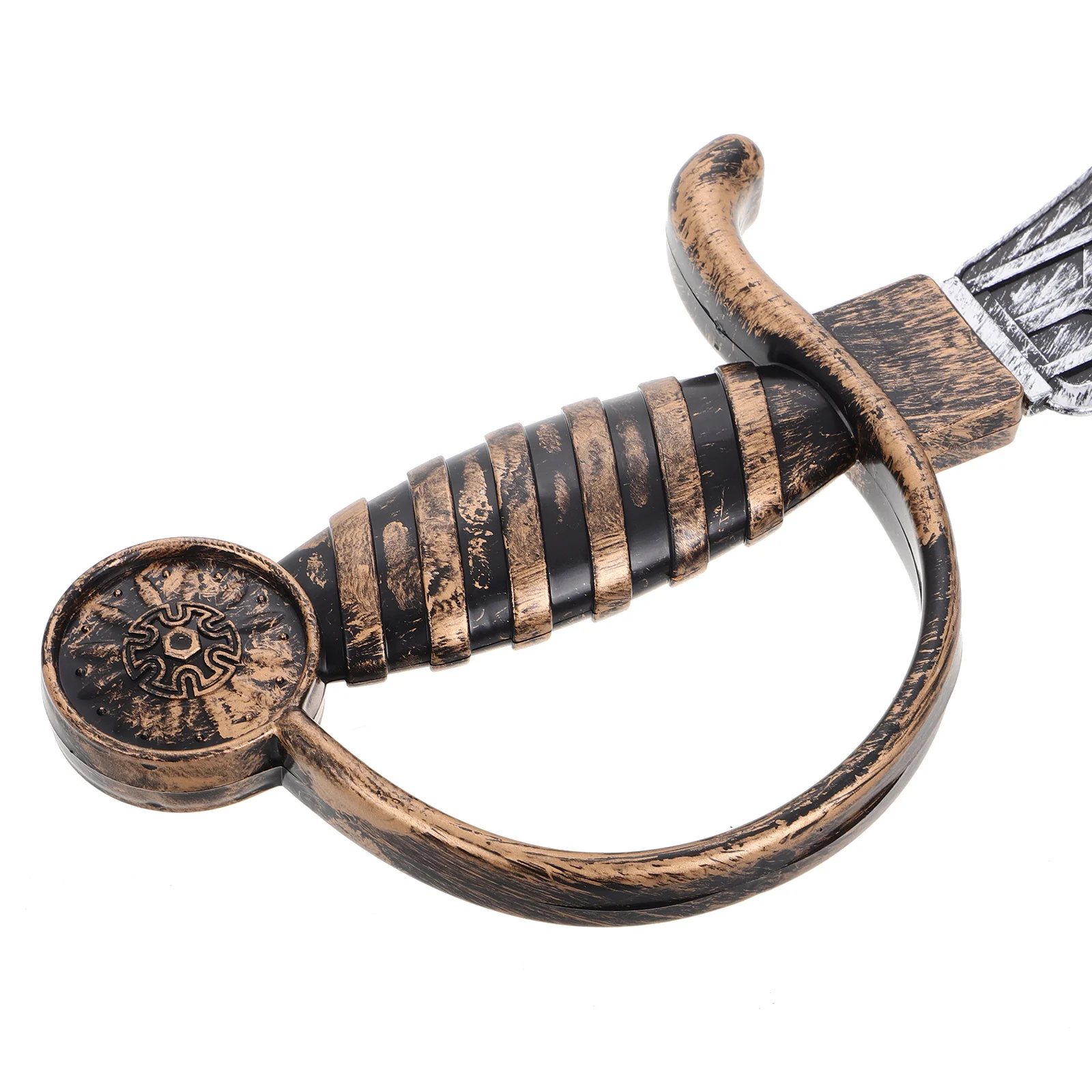 Espada pirata para decoración de fiesta, accesorio de disfraz de Halloween, juego de rol para adultos, cuchillo falso, uso en escenario, plástico Medieval