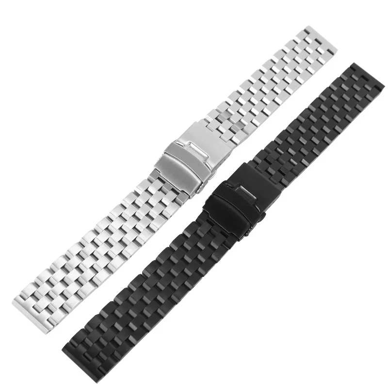 20mm 22mm 24mm Jubilee Brushed Stainless Steel Replacement Strap Solid Bracelet Strap Chain Fits So Straight End Watch