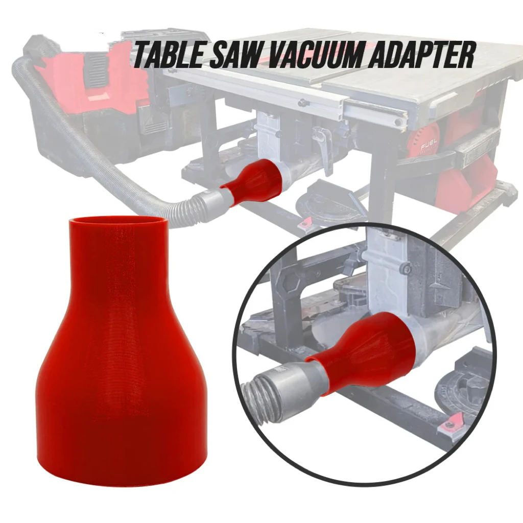 Table Saw Vacuum Hose Adapter, Dust Extractor Connector Compatible with Milwaukee Table Saws, Workshop Woodworking Cleaning Acce