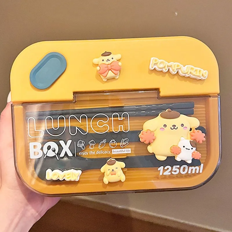 Sanrio Kuromi Lunch Box di grande capacità Cartoon Pochacco Lunch Box Portable Student Office Split Lunch Box portatile sigillato