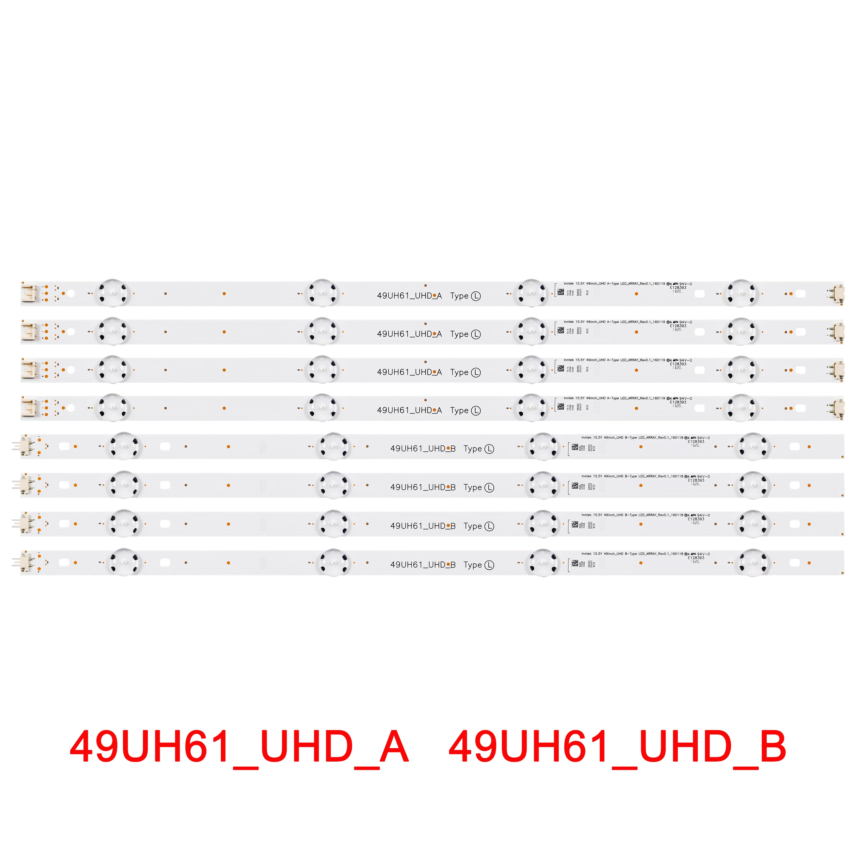 شريط LED لشركة إل جي ، 49UH610V 49UH601V 49UH6090 49UH620V 49UH61_UHD_A 49UH61_UHD_B HC490DGN-SLNX5-514X ، EAY63192605 ، AGF79082401