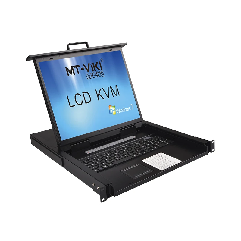 

19" LCD KVM Switch 16 Port VGA+16-pack Cables, MT-VIKI 1U Rack KVM Console Drawer 16x1,19 Inch LCD KVM Switch