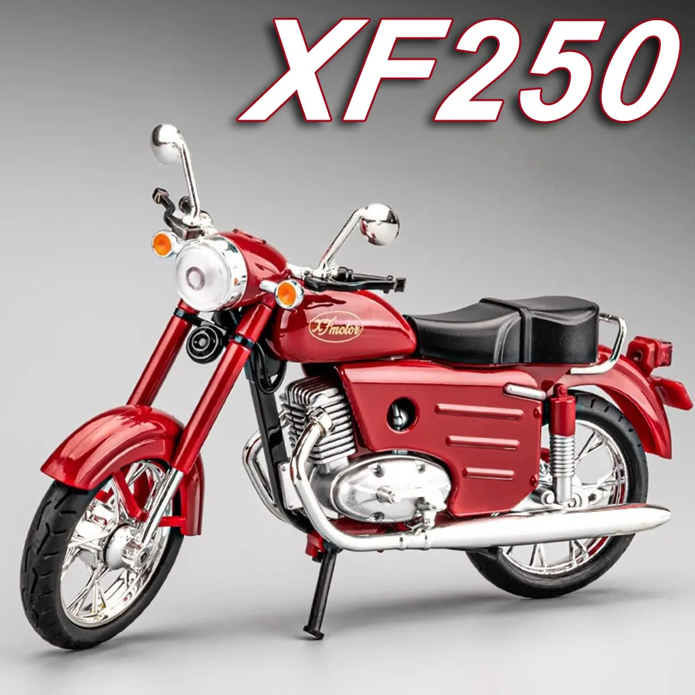 

1:10 XF250 Honda JH-70 сплав литья под давлением ретро модель мотоцикла игрушки автомобиль заднее колесо подвеска рулевое управление Motorbick сбор подарок