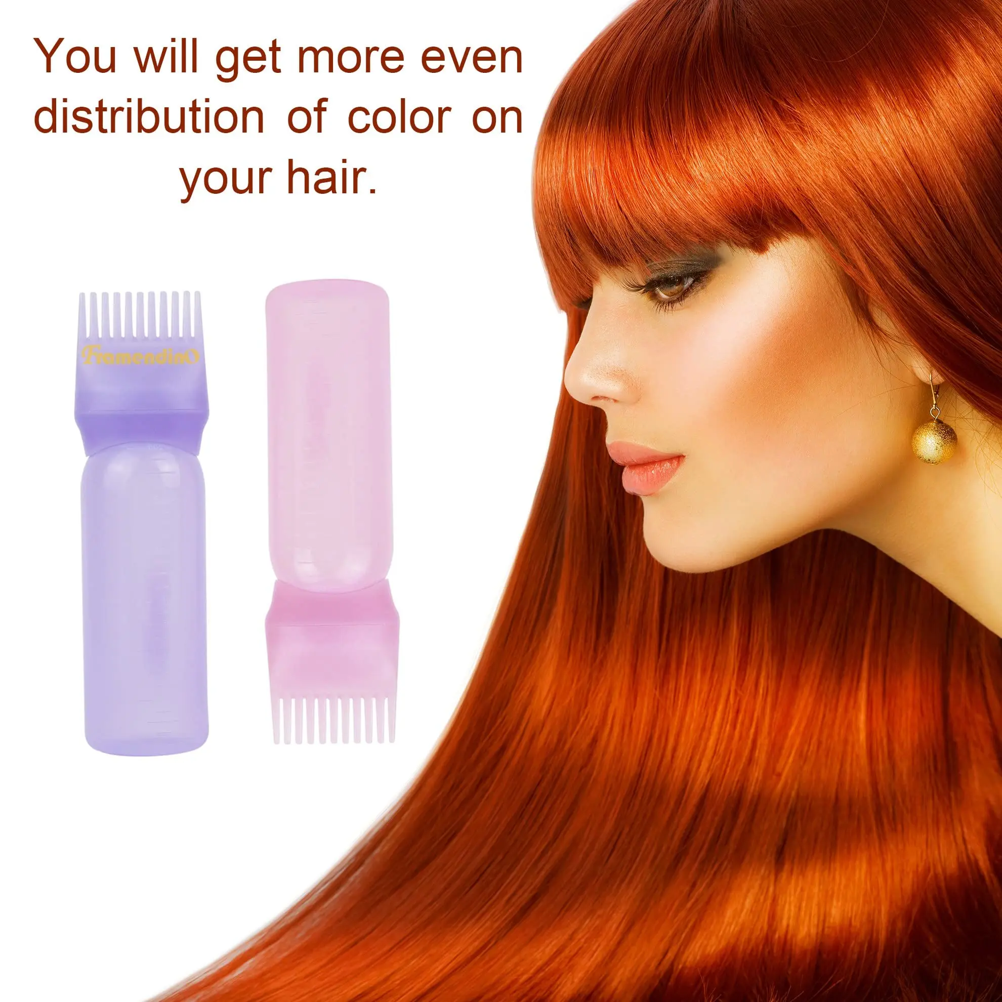 120ml Hair Dye Applicator Oil Applicator Bottle Hair Brush Dyeing Shampoo Bottle Salon Coloring Hairdressing Tool