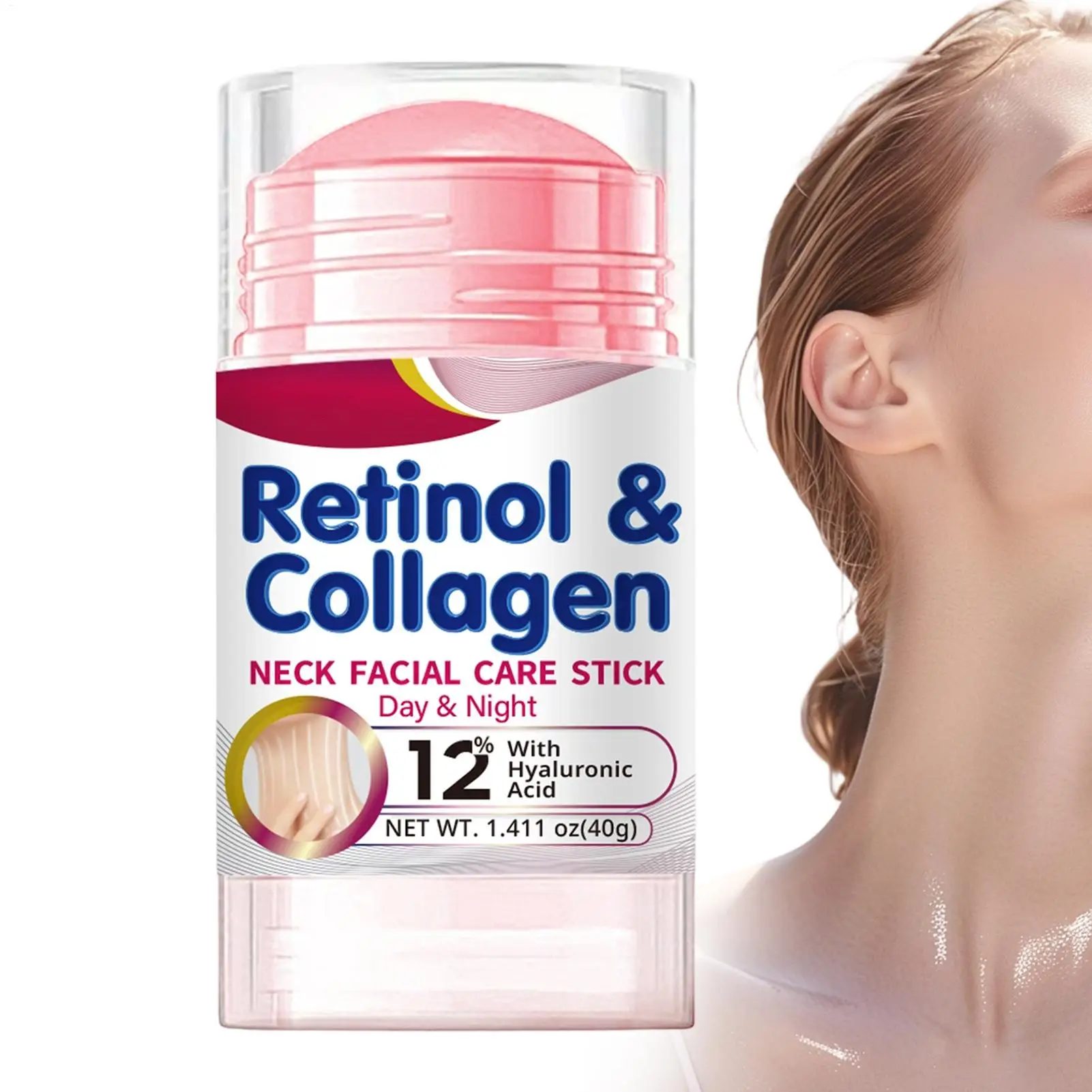 Retinol Collagen Neck Cream Smooth Fast Absorbing Balm Neck Care Balm Firming Moisturizing Lifting Hyaluronic Acids Neck Care