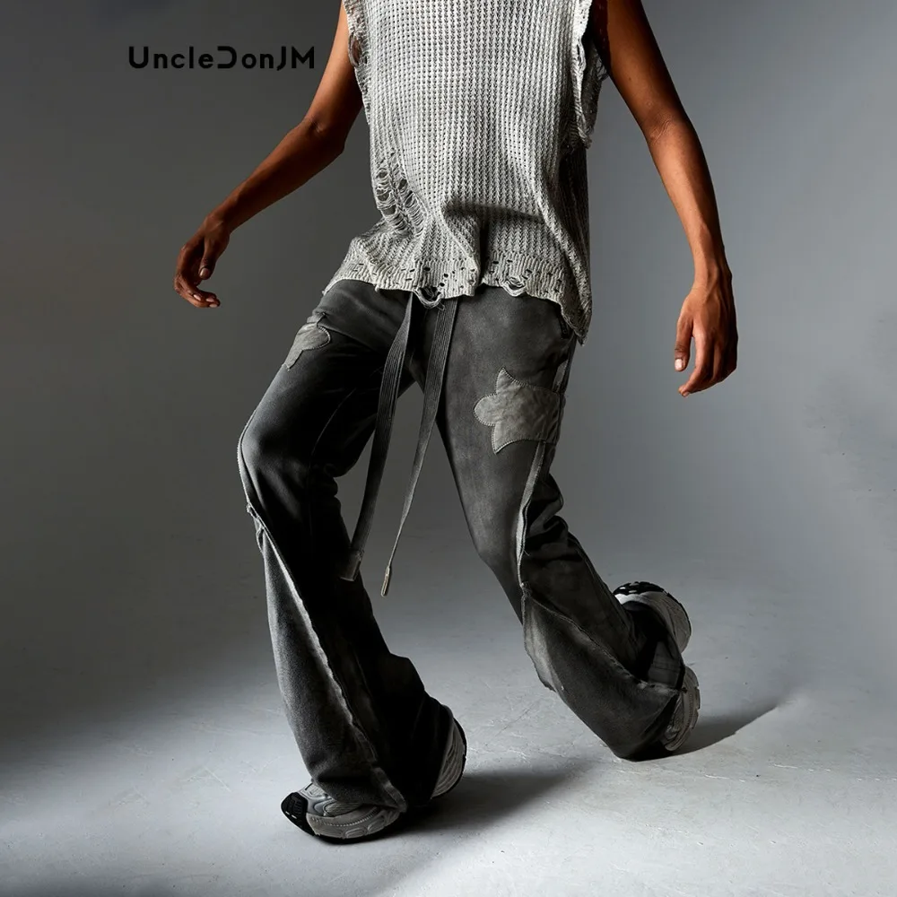 UNCLEDONJM Wasted Soil Dirty Burrs and Slightly Pulled Casual Pants for Men and Women Joggers Men Sweatpants