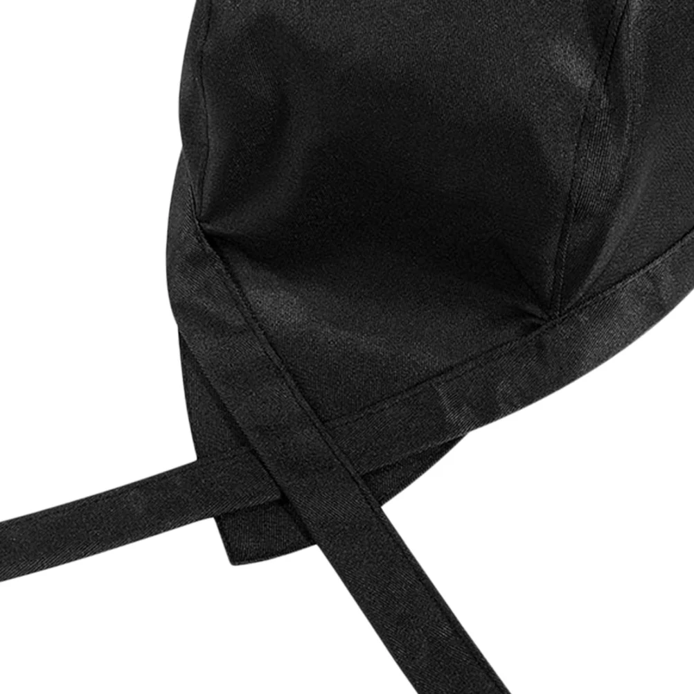 2 Stück schwarze Kochmützen für Küche, Catering, Turbane, verstellbare Stoff-Kochmützen, bequem, weich, geeignet für Männer und Frauen