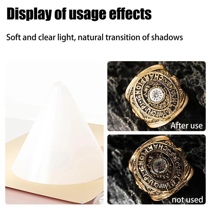 Conical Diffuser Photography Props Light Softbox Portable Assembly Prop For Jewelry Product Spotlight Studio Kit