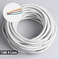 Cable de Extensión RVV4 de 4 Núcleos, 10M/15M/20M/25M/30m/40m, Cable de Cobre Flexible para Videoportero, Timbre, Intercomunicador