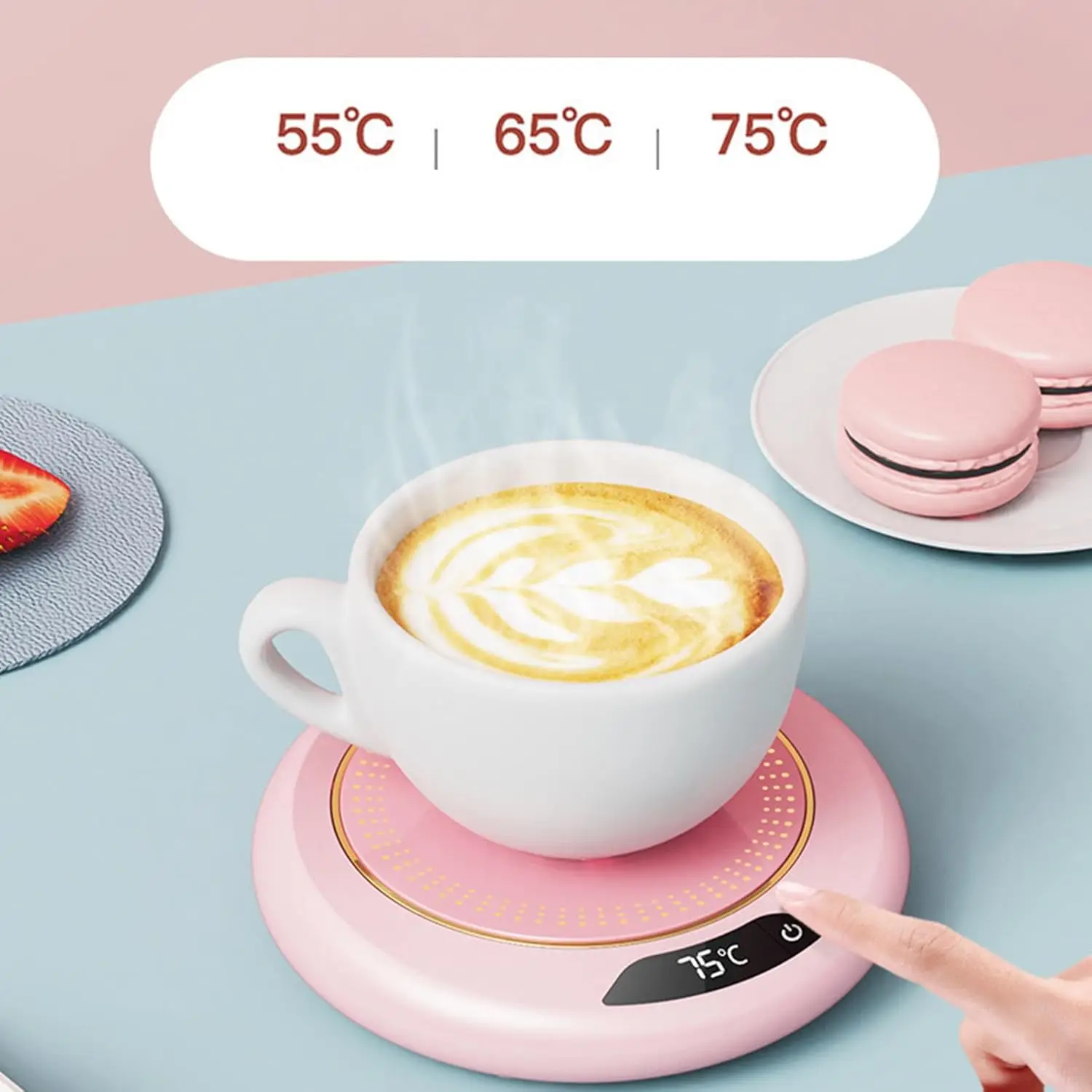 

USB Cup Warmer Coffee Mug Mini Heating Coaster 3 Temperature Setting Thermostatic Hot Plate Milk Water Heating Pad Cup Heater