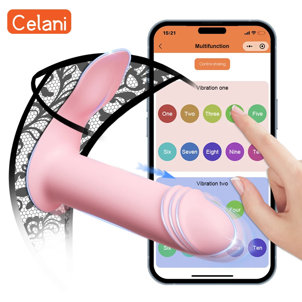 Poręczny wibrator z aplikacją Bluetooth stymulator punktu G masażer łechtaczki wibracje teleskopowe Dildo kobiece zabawki erotyczne produkty dla