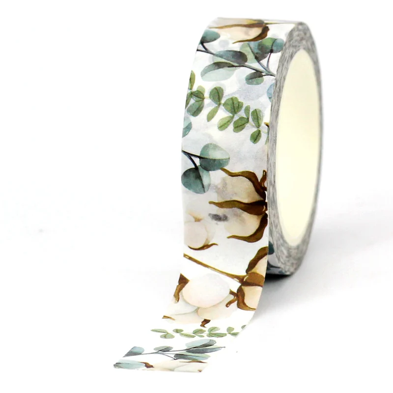 Bulk NEW 1PC 10M Decorative Lovely Flowers Leaves Washi Tapes Set for Scrapbooking Journal Masking Tape Kawaii Stationery