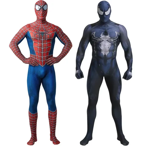 Deluxe Spiderman Costume Adults Superhero Costume for Men Halloween Costume Men