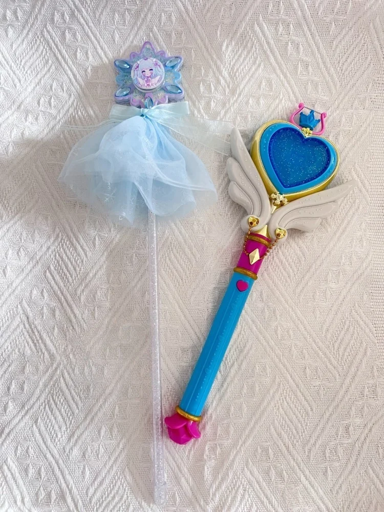 Teeniping Princess Child Magic Wand Toy with Music Voice-Activated Electronic Mirror Box - Kids Cosplay Props