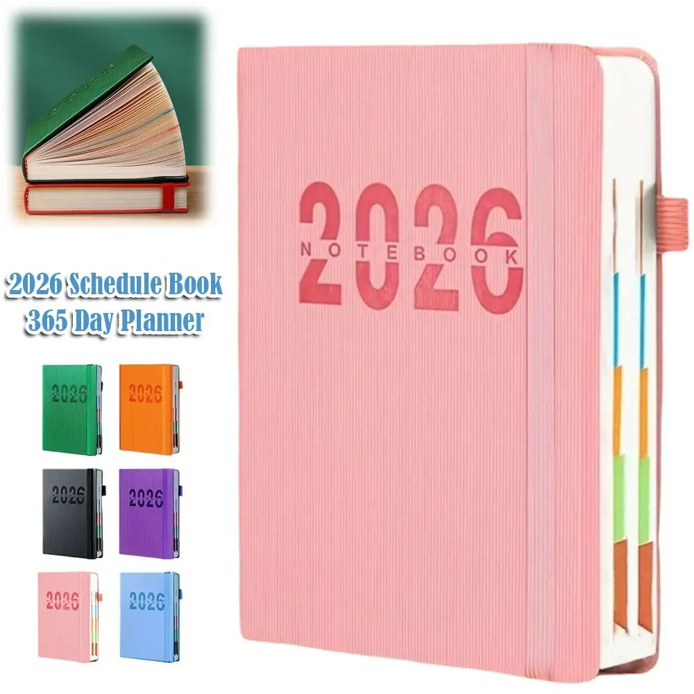 New A5 2026 Schedule Book Efficiency Manual English 365 Day Planner Time Management To Do List Notepad School Office Supplies