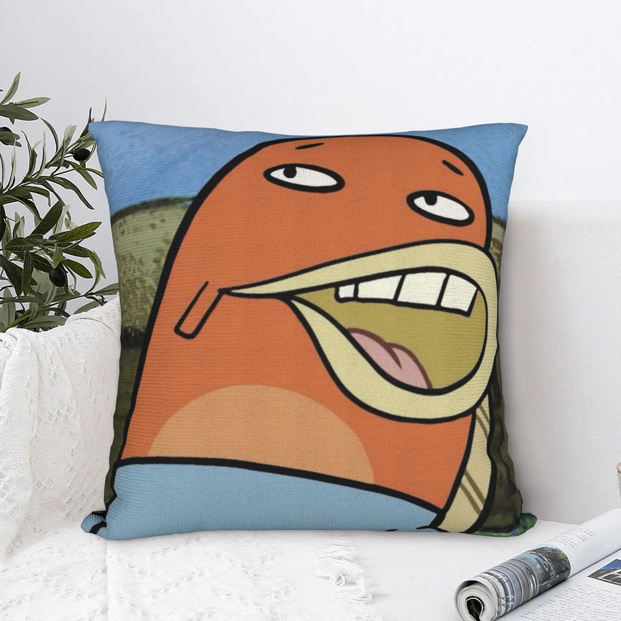 Bikinis Bottom Buddies Funny Fish Square Pillow Cases Cushion Covers Awesome Decorative Throw Pillow Case Cover for Home 40*40cm