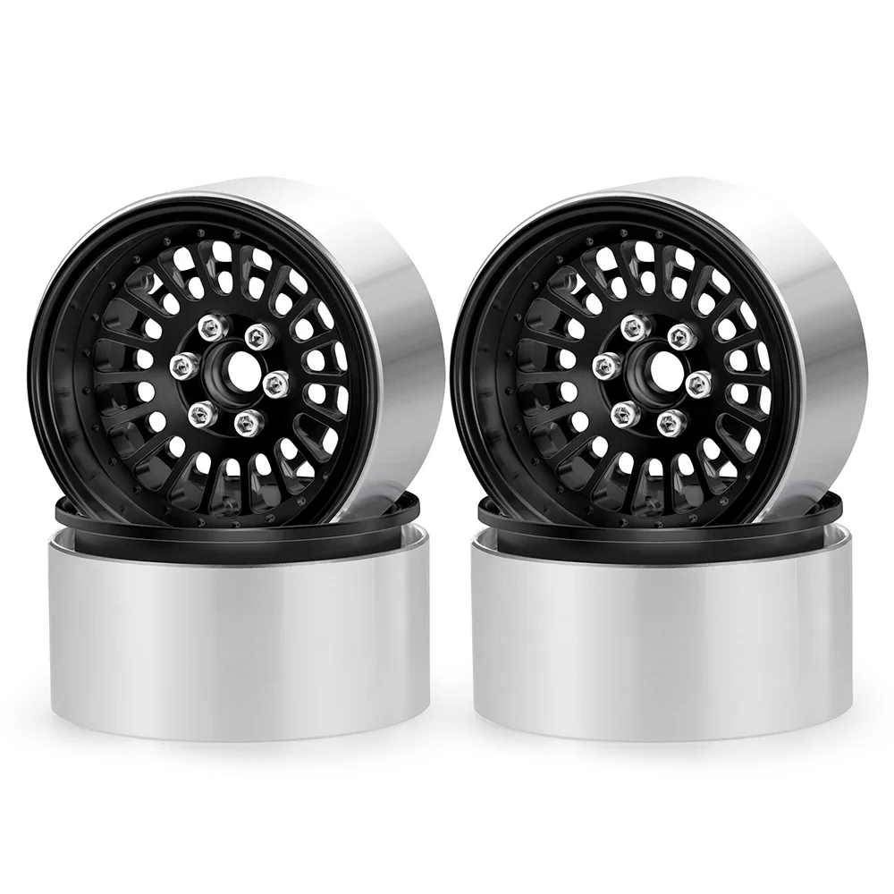 MIBIDAO 4 قطعة 2.2 بوصة سبائك الألومنيوم Beadlock جنوط عجلات محور ل محوري RBX10 الشبح TRX-4 1/10 RC الزاحف سيارة ترقية أجزاء #5