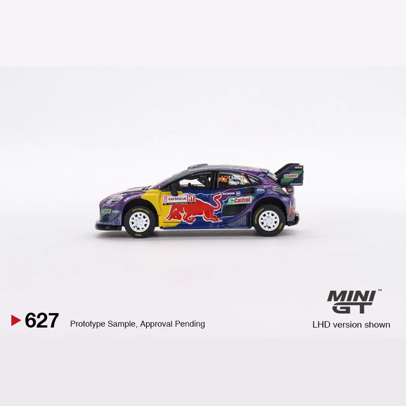 TSM Mini Gt 1/64 Minigt 627 Ford #42 m-sport WRT 2022 Italia Sardegna 2nd koleksi Model mobil paduan Die-cast