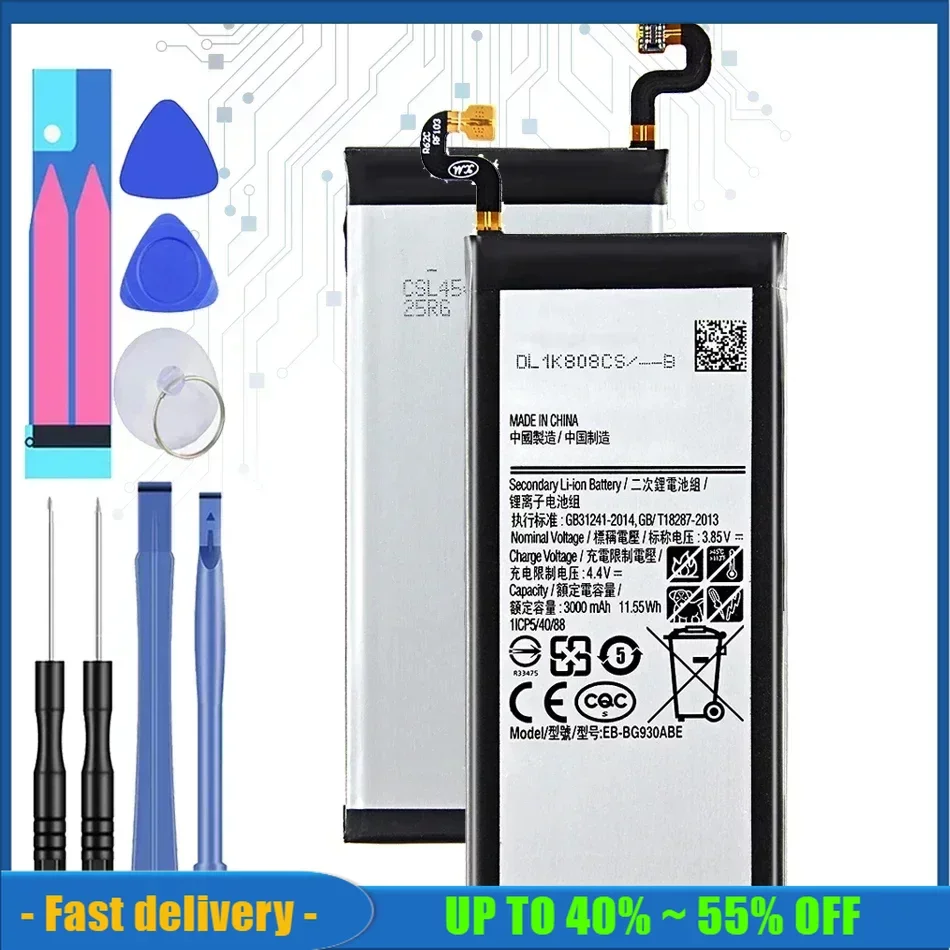 

EB-BG930ABE EB-BG930ABA Mobile Phone Battery for Samsung Galaxy S7 SM-G9300 G930 G930F G930FD G930A G930V/T G930FD Batteries