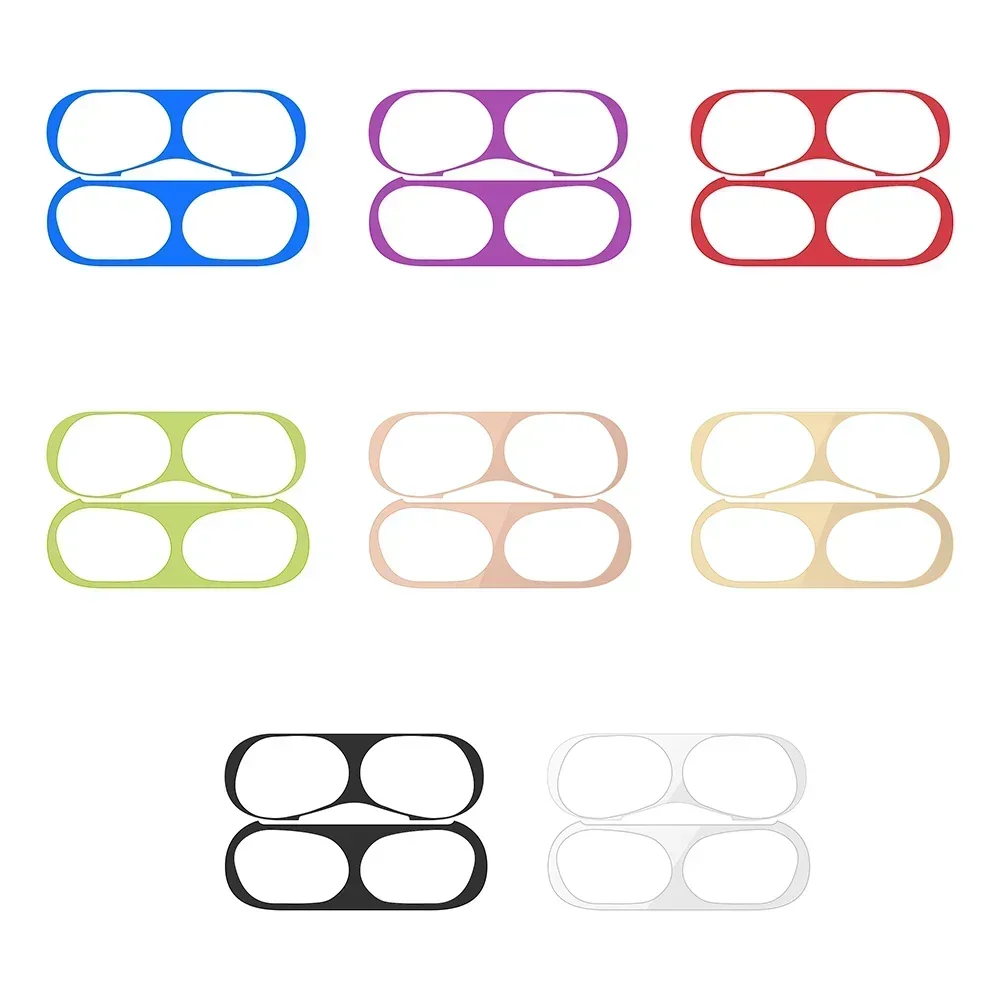 AirPods Sticker for Apple Airpods 1 2 3 Pro Pro2 Earphone Charging Box Dustproof Sticker Waterproof Metal Dust Guard Stickers images - 6