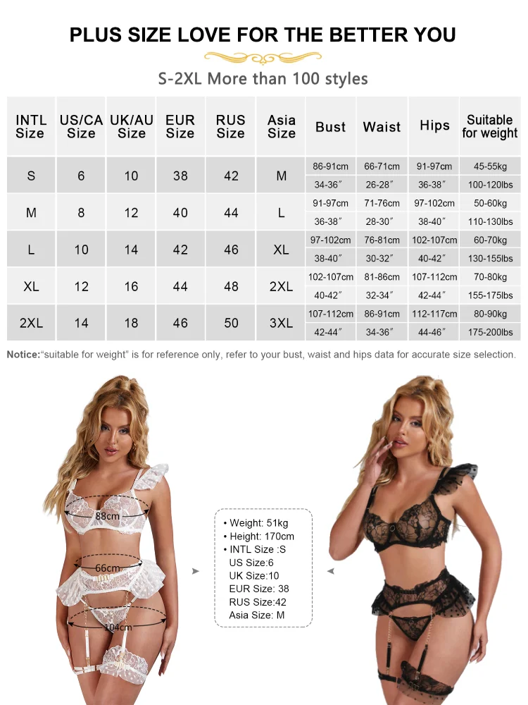 Comeondear Fancy Erotic Lingerie Women Bra And Panty Garter 5Pcs Lace Underwear Set Sheer Plus Size Sexy Suspender Belt Costumes