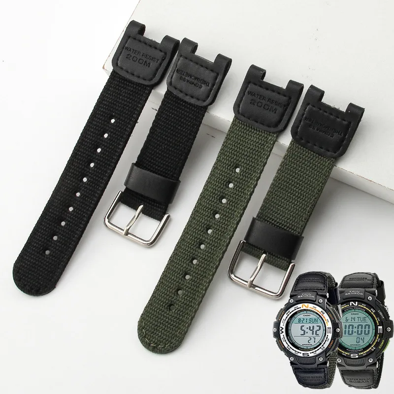 Nylon Leather Strap for SGW-100 SGW100 SGW200 GW-3500B/3000B Watchband Replace Band Stainless Steel Buckle Watch Accessories