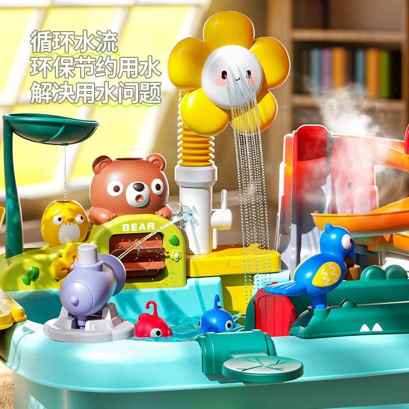 子供のキッチンおもちゃ電気楽しい水遊び水洗面器釣り食器洗いホームロールプレイング赤ちゃん早期教育おもちゃ