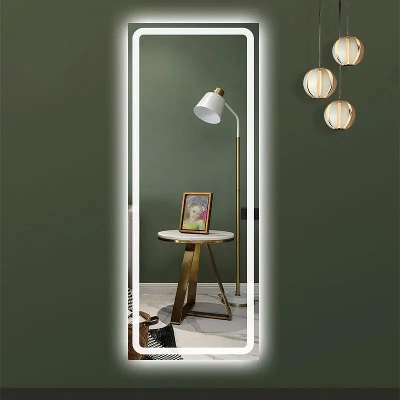 

Modern High Quality, Rectangle Luxury Art Light Emitting Diode Full Length Dresser Wall Mounted, Floor Mirror