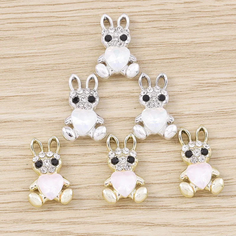 Tusember 10 قطعة 10*17 مللي متر تشيكوسلوفاكيا كريستال الأرنب المعلقات القلب أرنب السحر ل اليدوية قلادة أقراط صنع المجوهرات اكسسوارات