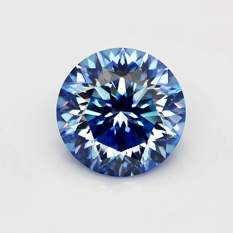 Klein Blue Plum Blossom Cut Moissanite Loose Stone VVS1 GRA Certified Moissanita Pass Diamond Tester for DIY Jewelry Making