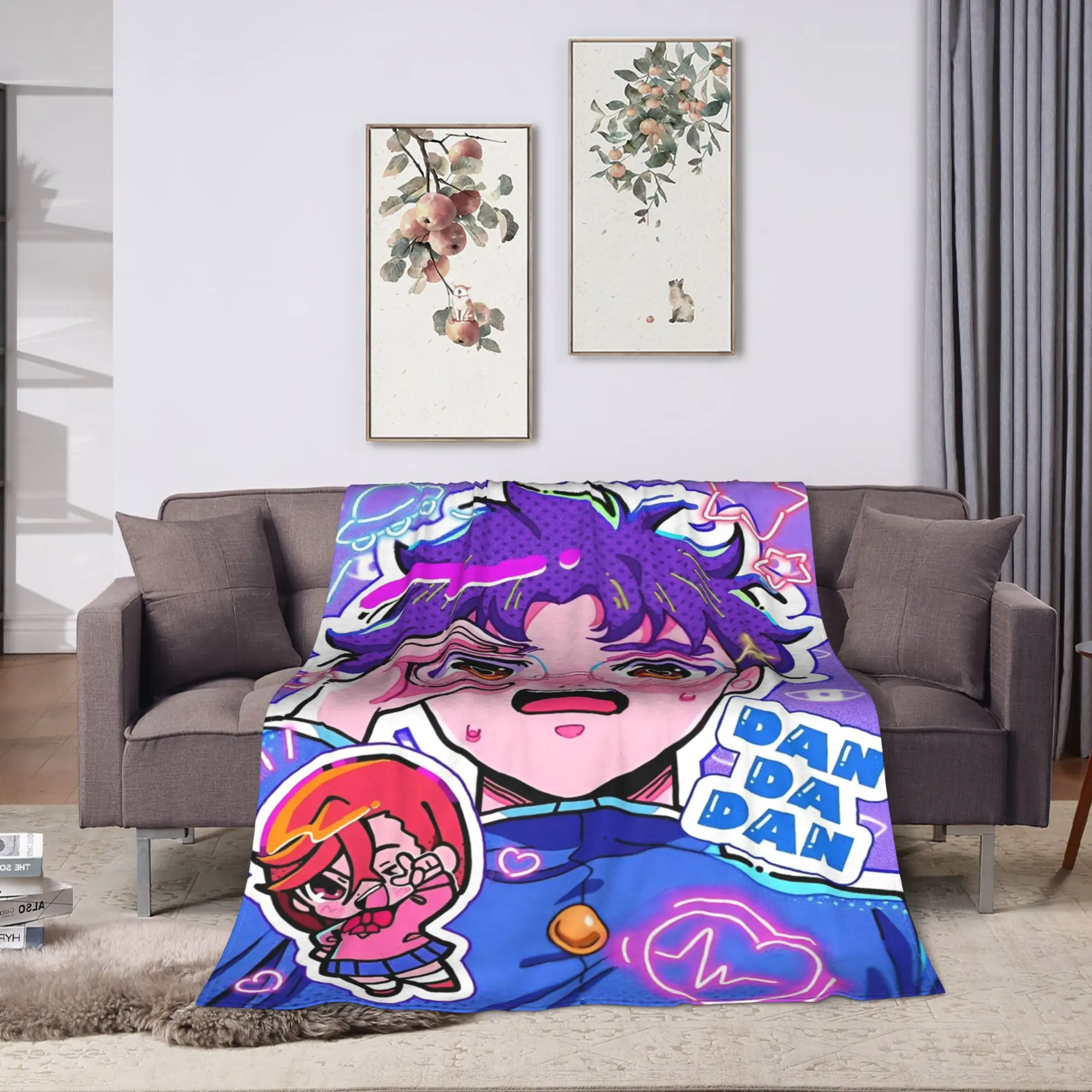 Anime Alien Stage Flannel Blanket  Warm Soft Bedding Throws for Couch Chair Airplane Travel Fluffy Bedspread Sofa Bed Cover