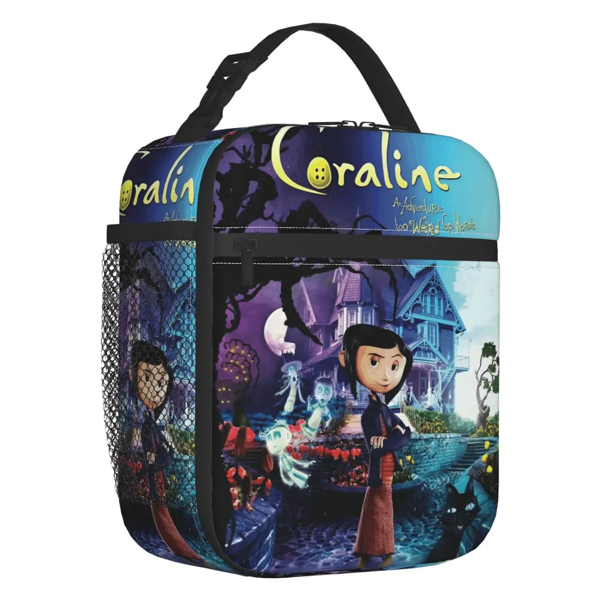

Изолированная сумка для обеда Coraline Twitchy Witchy Girl для женщин, многоразовая сумка-холодильник для страшных фильмов, термосумка для обеда для школьников