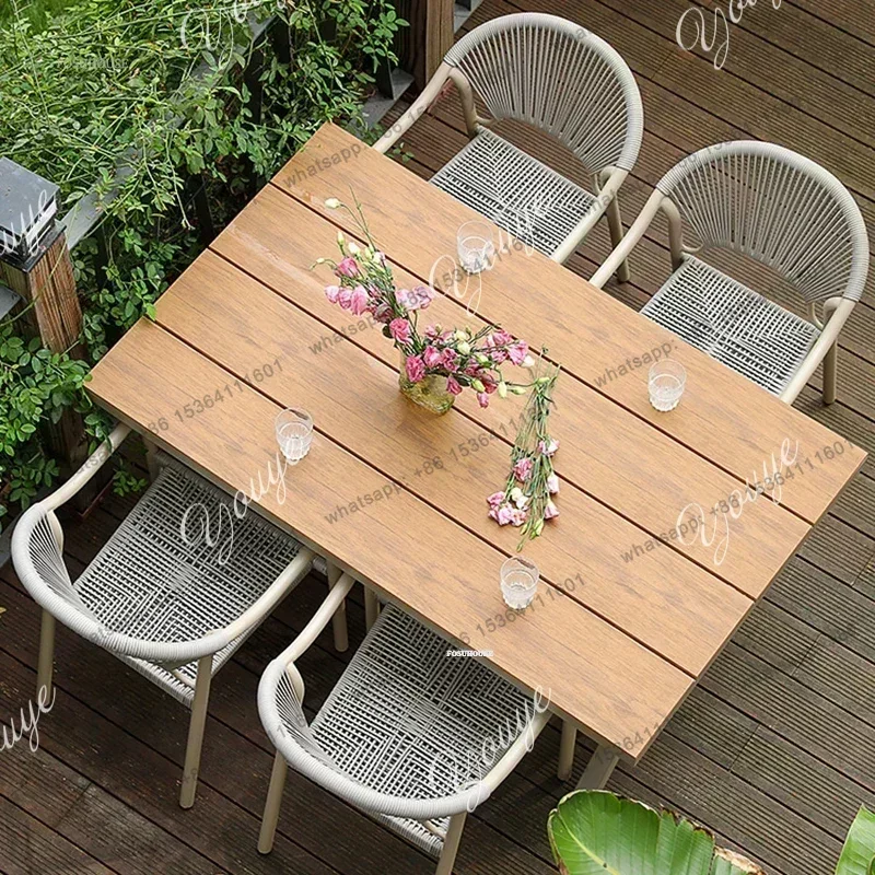 

Nordic Garden Furniture Sets Hotel Outdoor Chairs Tables Creative Waterproof Sun Protection Outdoor Patio Furniture Outdoor Se