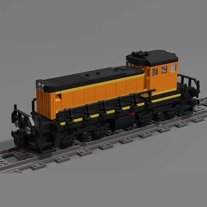 City Car Model MOC Building Bricks SW1500 Diesel Shunting Locomotive Modular Technology Children Holiday Gifts Assemble Toy Suit