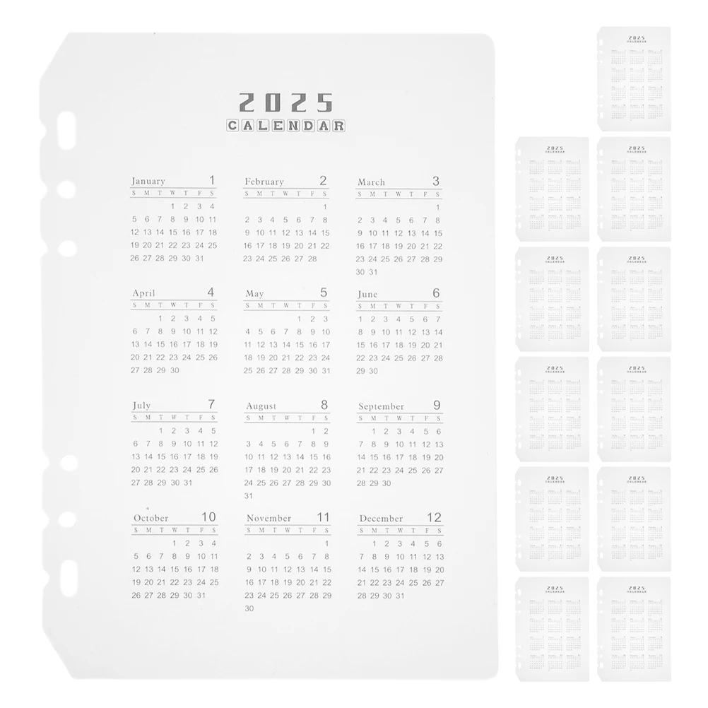 

12pcs Calendar Dividers Frosted PP Binder Separators Loose Leaf Planner Household Index Tab Insert Pages ganizer