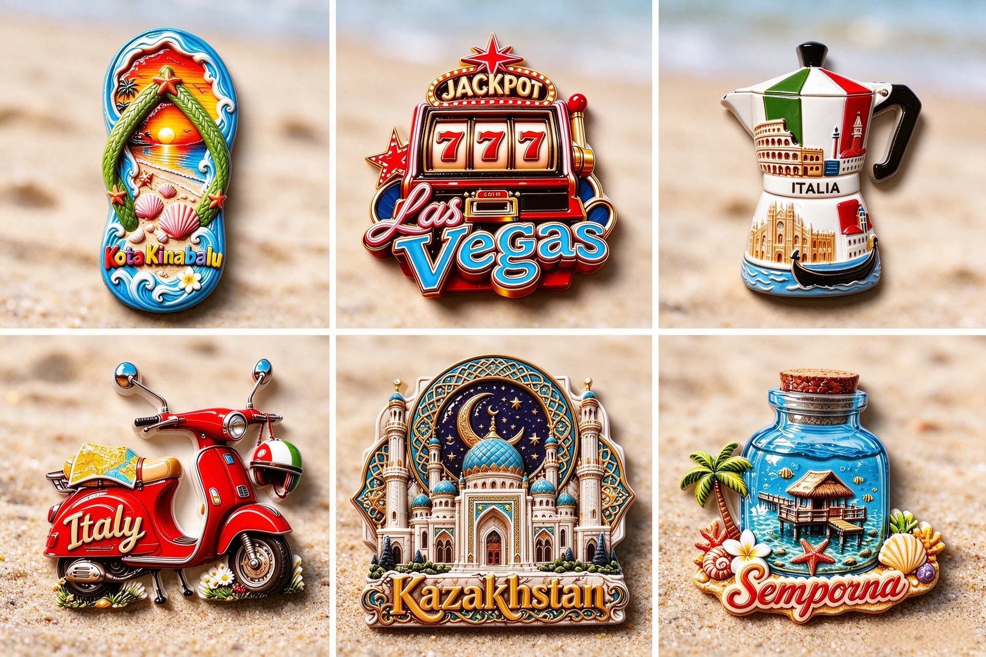 3D Resin Fridge Magnet World Countries City Tourist Souvenir Refrigerator Magnet Home Kitchen Decoration Collectible Gift Link 1