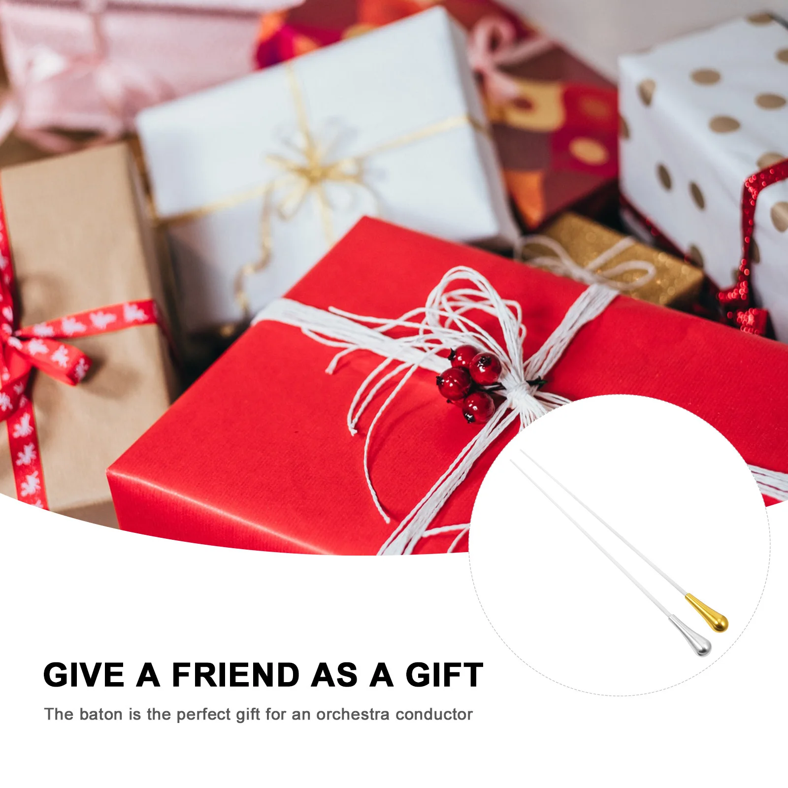 

2pcs Music Conducting Tool Supply Performance For Orchestra Concert Performance Golden Silver Color Accessory Parts