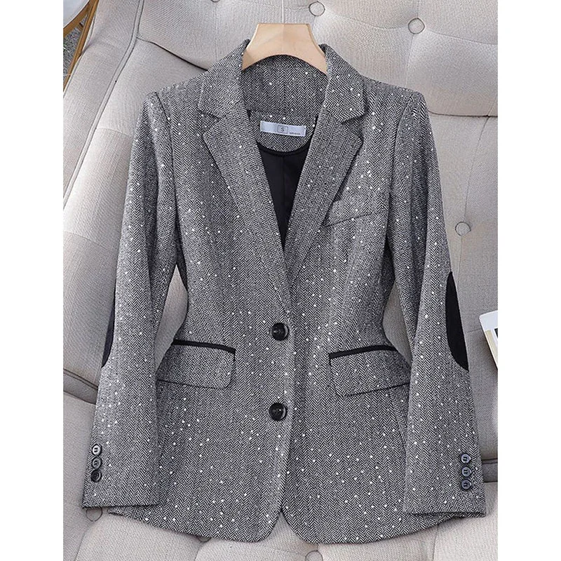 

New Autumn High Quality Long Sleeve Women Blazer Jacket Ladies Business Work Wear Formal Coat Outerwea Female Blazers