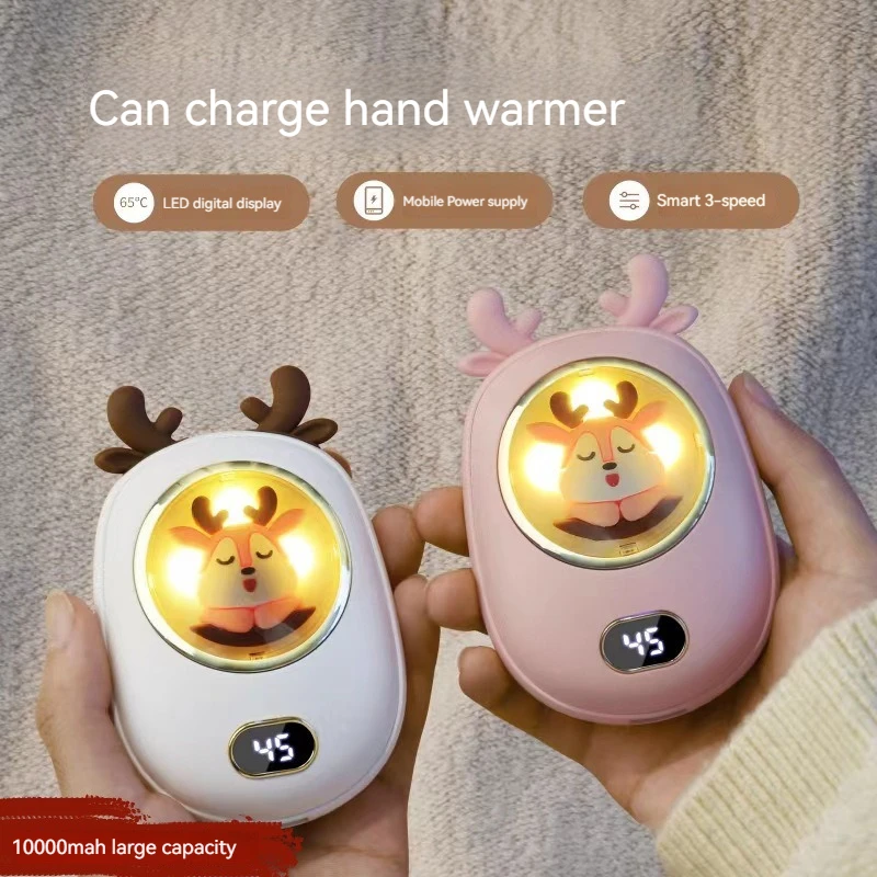 Netizen New Warm Hand Treasure Power Bank 2-in-1 USB Portable Explosion-proof Mini Cartoon Warm Baby and Children's Warm Hand