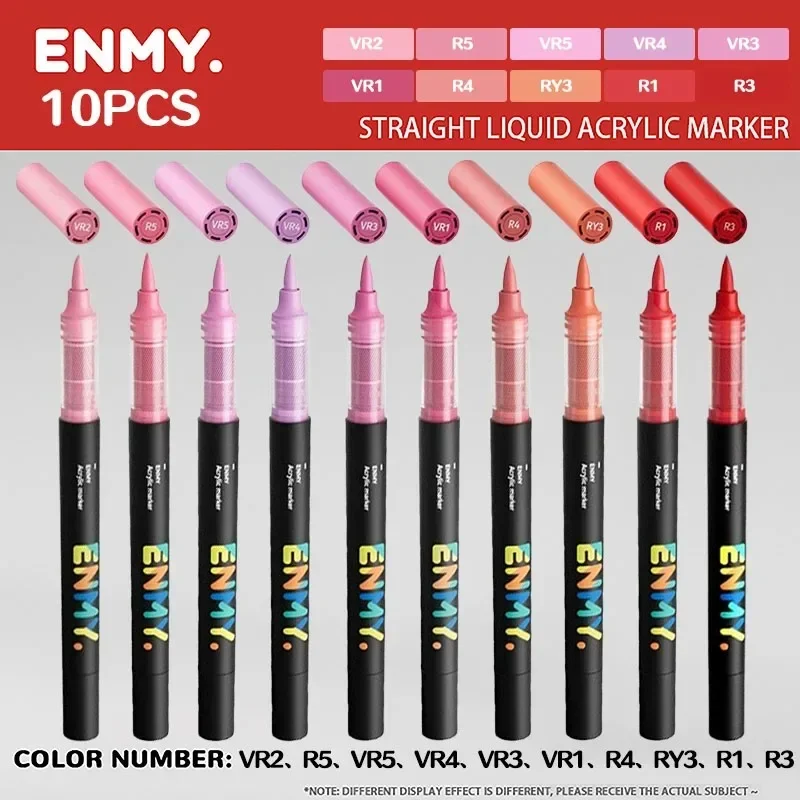 ENMY Black Box Direct Flüssige Acrylmarker mit Papier, 24–80 Farben, weicher Kopf, bunter Malstift, DIY-Farbmarker