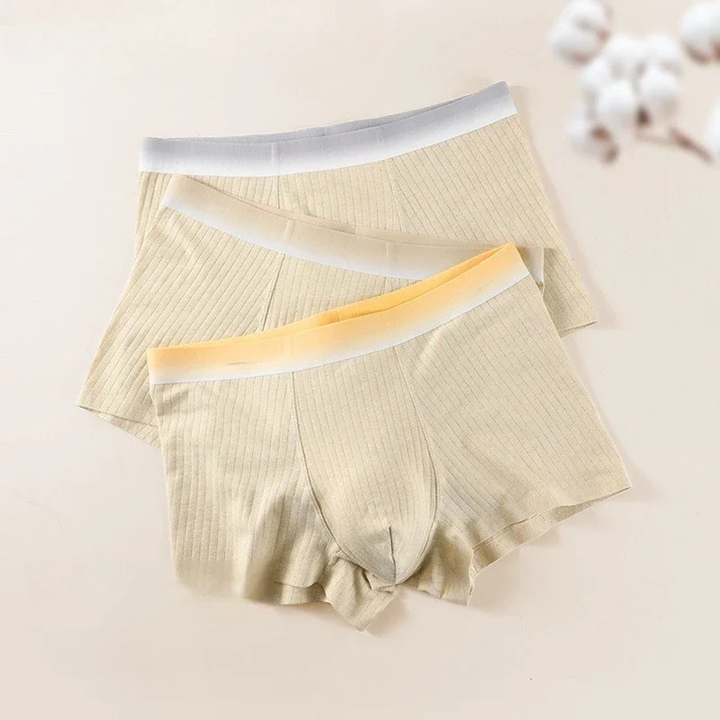 

3Pack Mens Underwear Antibacterial Cotton Seamless Underwear Summer Thin Boxershorts Sports Breathable Boys Boxers