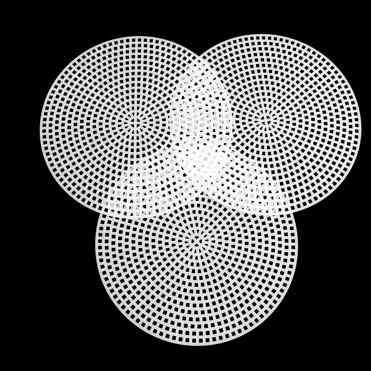 

20pcs Round Cross Stitch Mesh Plate 11.5Cm Cuttable Diy Plastic Sheet For Bag Bottom Lining Board 3D Embroidery Craft