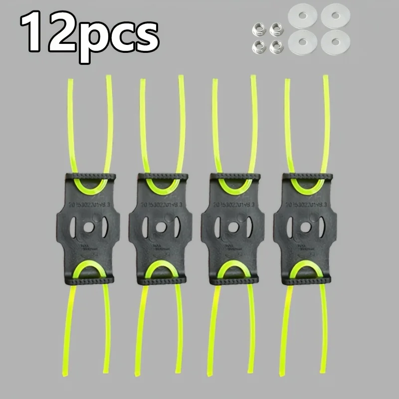 12Pcs Universal Trimmer Head Set Easy Replacement Lawn Mower Accessories Household Farm Weeding Tool With Fastening Fittings