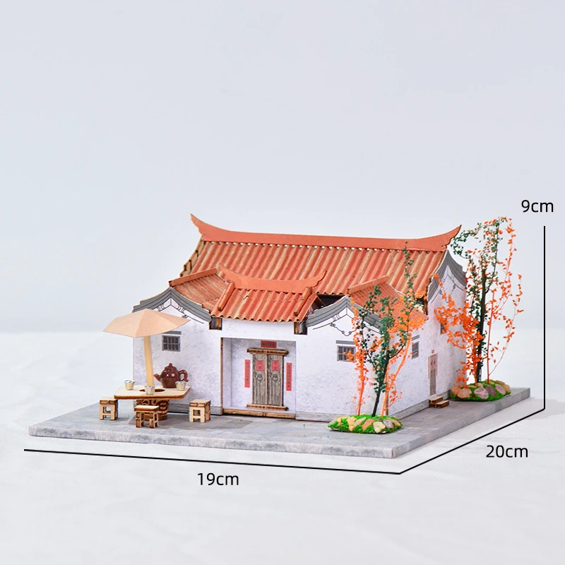 DIY Wooden Doll Houses Miniature Building Kits with Furniture Led Lights Chinese Ancient Casa Dollhouse Toys for Adults Gifts